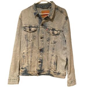 Levi’s Acid Washed Trucker Jean Jacket Large 80’s Style